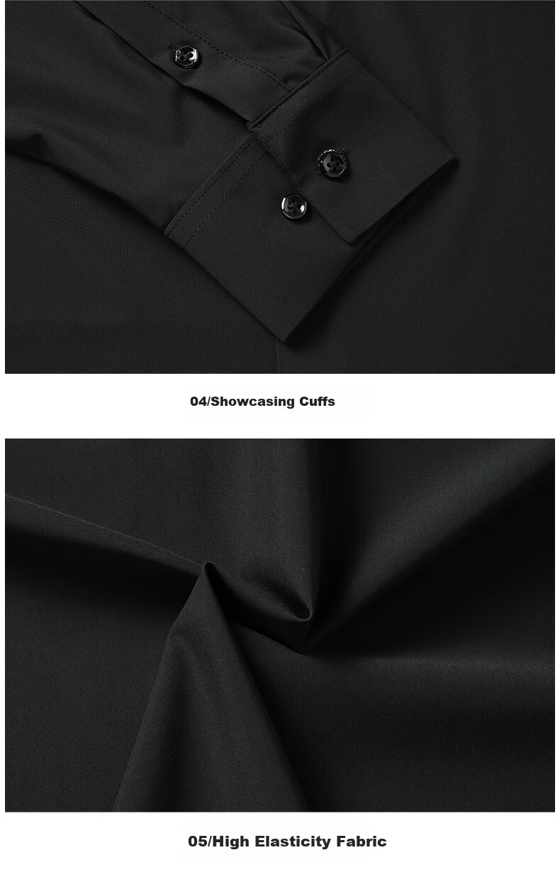 Ayoupang Plus Size Pullover Shirt, Wrinkle-Resistant Seamless Long-Sleeve Blouse, Business Casual Work Undershirt for Me 12