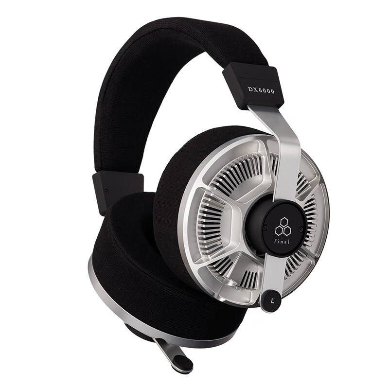 FINAL DX6000 New Flagship Dynamic Driver HiFi Wired Over-Ear Headphones with Wide Sound Stage, Silver