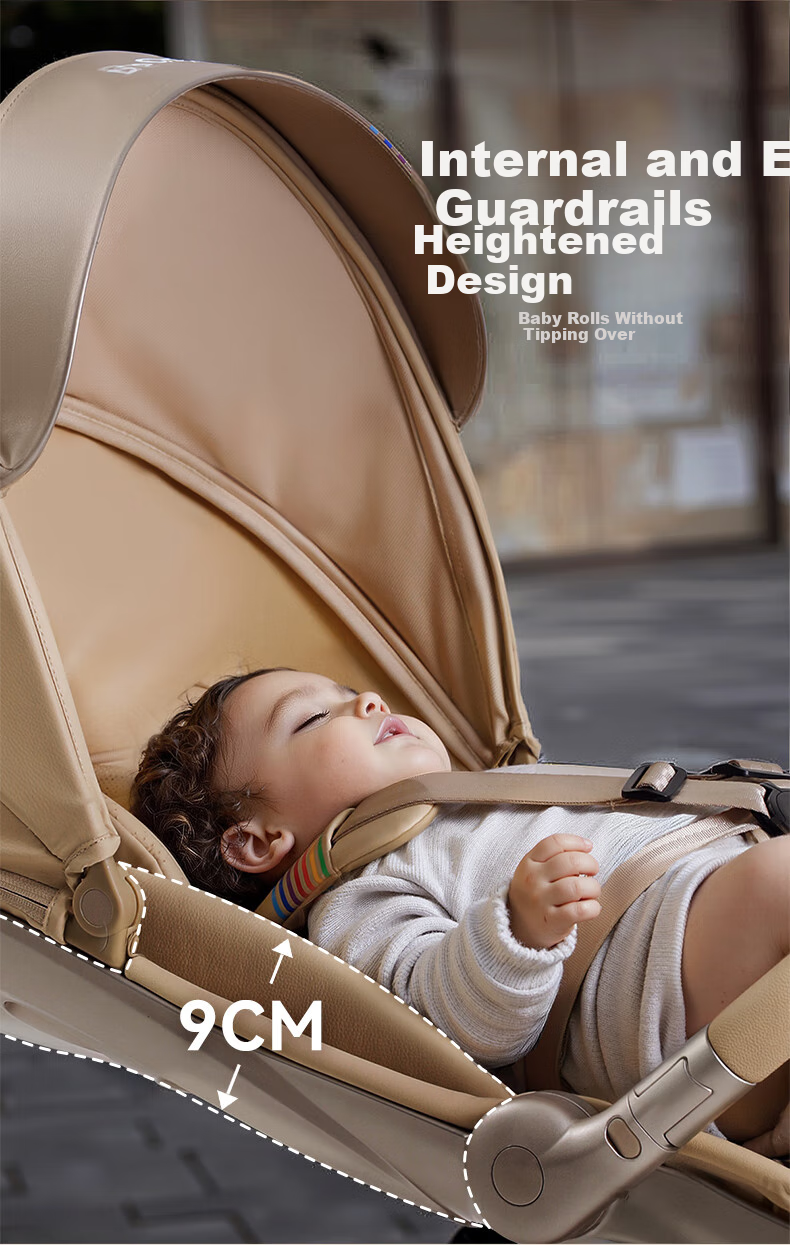 Bebebus Butterfly Stroller Max, Lightweight Foldable Baby Carriage, Reversible Seat And Lie-Flat, Shock-Absorbing, Portable Stroller for Toddlers 12
