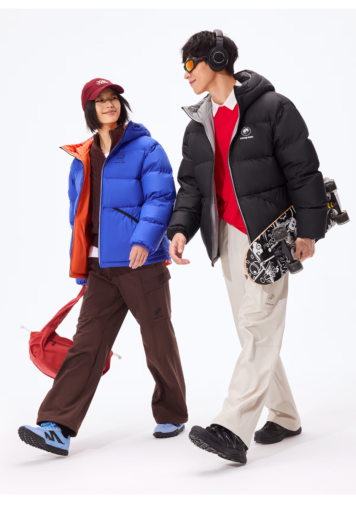 Panda Zhang Yuxi Same Style [Ice Burner] 90% Down Unisex Autumn Winter Reversible Warm High Loft Puffer Jacket, S 12