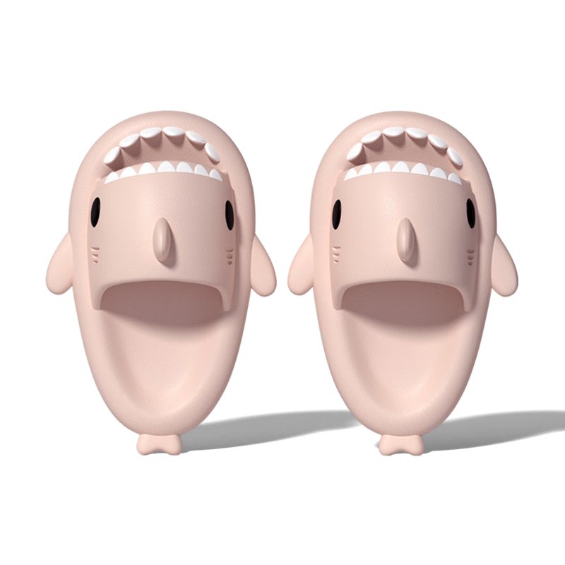 Chikoku First Generation Shark Slippers for Men, Summer Home Bathroom Thick-Soled Non-Slip Couple Slippers for Women, Summer Outdoor Wear