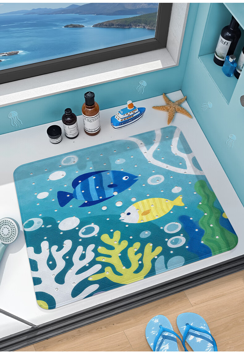 Dajiang Printed Bathroom Non-Slip Mat, Children's Shower Room, Bathroom Bathing Anti-Slip Floor Mat, 40x100cm 3