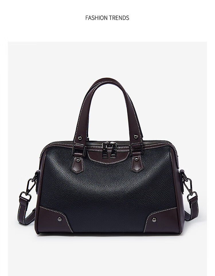 Laorentou Top-Grain Leather Women's Handbag, Large Capacity Tote Bag, Shoulder Bag, Crossbody Bag, Valentine's Day Gift 13