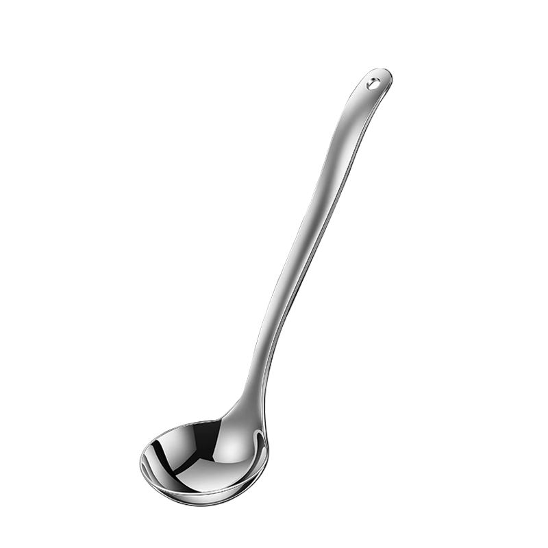 FISDDIS 316 Stainless Steel Soup Ladle Hot Pot Slotted Spoon Extra Thick Anti-Scald Serving Spoon Porridge Spoon Fiya Small Size 6-Inch Soup Scoop