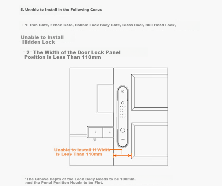 Aqara Smart Door Lock D100 Fully Automatic Sliding Fingerprint Lock, Integrated with Mijia APP/iOS HomeKit, Carbon Black 28