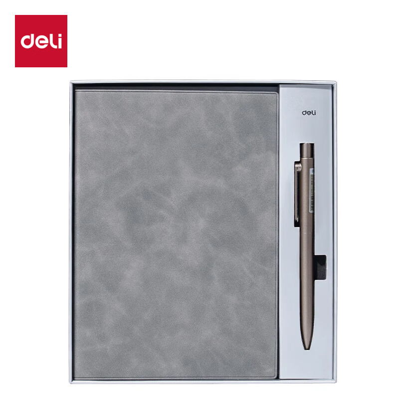 Deli [Mid-Autumn Festival Gift] Yansu Business Gift Set, Light Luxury Leather Notebook with Pen And Gel Ink Pen Set, Exquisite Business Office Gift Box SG903
