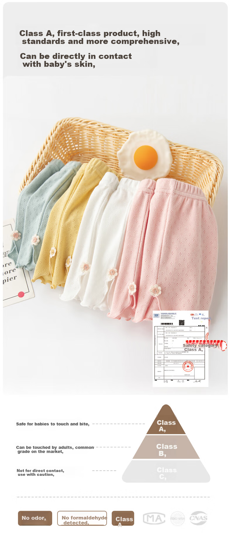 Babyprints Girls' 3-Pack Cotton Safety Shorts Anti-Exposure Boxer Briefs Summer Leggings 160 5