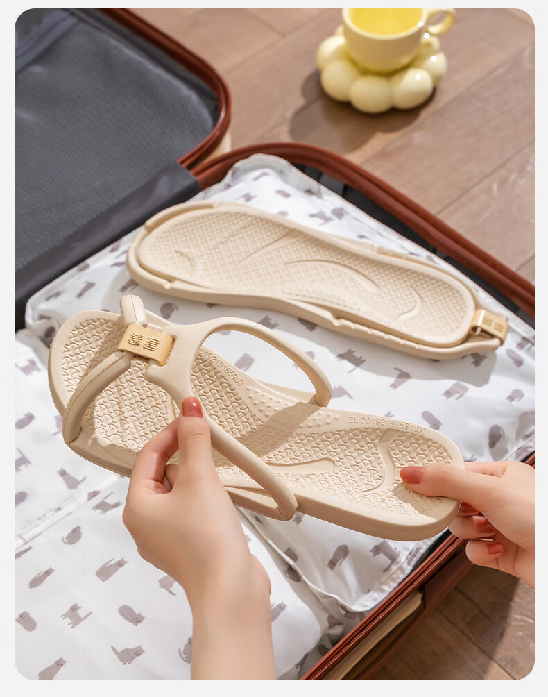 40,000 KM Foldable Travel Slippers Women Portable Non-Slip Swimming Men Business Hotel Slippers 8