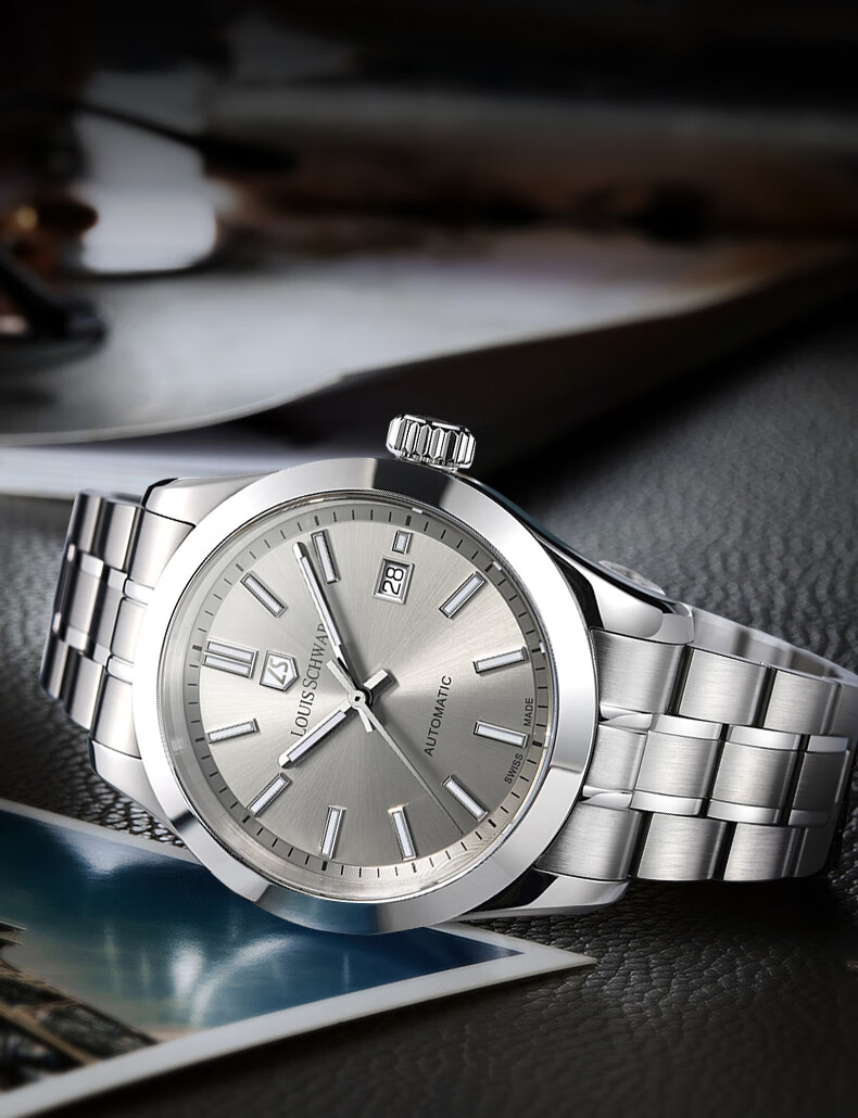 LOUIS SCHWAB Swiss Imported Fully Automatic Men's Mechanical Watch Wristwatch Brand Birthday Gift for Husband 2