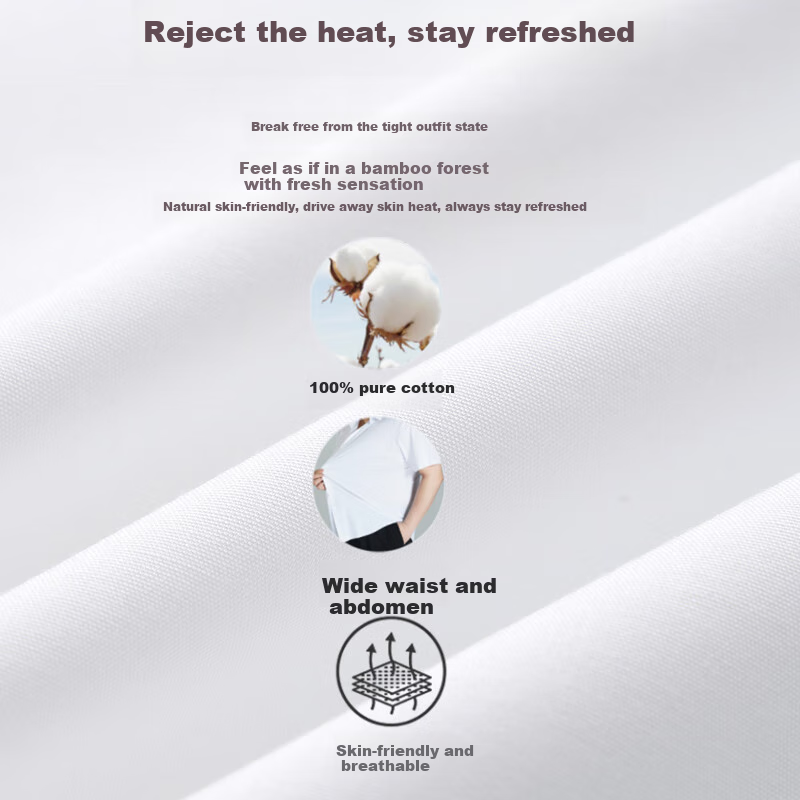 Ayoupang Summer Short-Sleeve Large-Size Pure Cotton Shirt, Loose-Fitting Business Formal Wear, Breathable Comfortable All-Cotton Casual White Shirt for Me