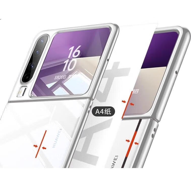 Чехол Smorss для Huawei Pura X, прозрачный, противоударный, с полной защитой объектива
