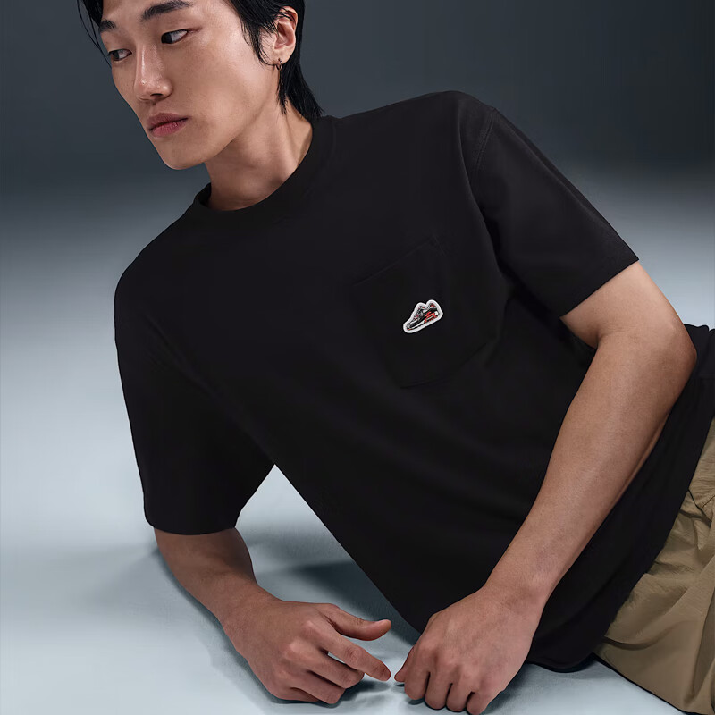 NIKE Men's Short-Sleeve T-Shirt, Knitted Collarless, Sporty Casual, Simple Versatile HQ9243-100 White, 2XL 3