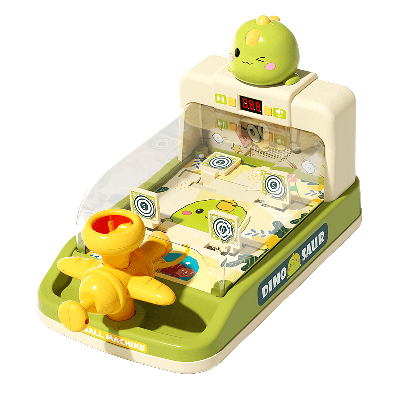 Kuangyeqishi Children's Marble Machine, Early Education Game with Shooting Mechanics, Interactive Parent-Child Toy for Ages 3-6, Birthday Gift, Dinosaur Theme