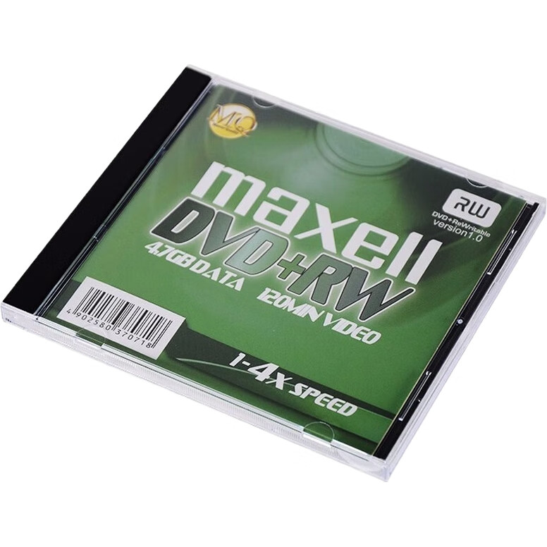 DVD+RW диски Maxell, 4x, 4.7 ГБ, 1 шт. в упаковке, запись и стирание данных