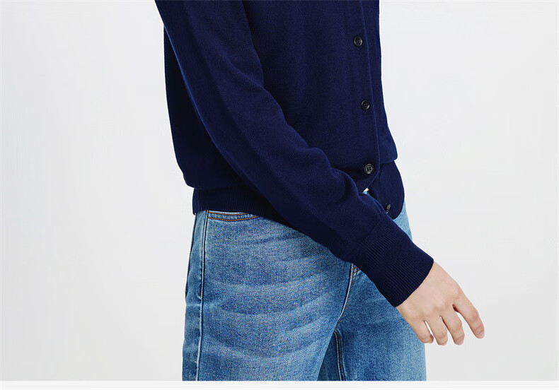 Navy Sail Italy Women's Soft Touch Crew Neck Knit Cardigan Classic Sweater Jacket 2334092061 Blue S 2