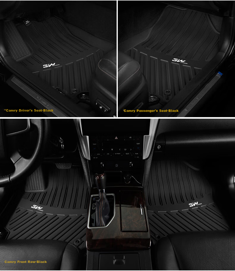 3W Suitable for Toyota Hybrid Gasoline Version New Camry, Specialized TPE Car Floor Mats + Carpet Surface Double-Layer Customized [2018-2022 Models] 10