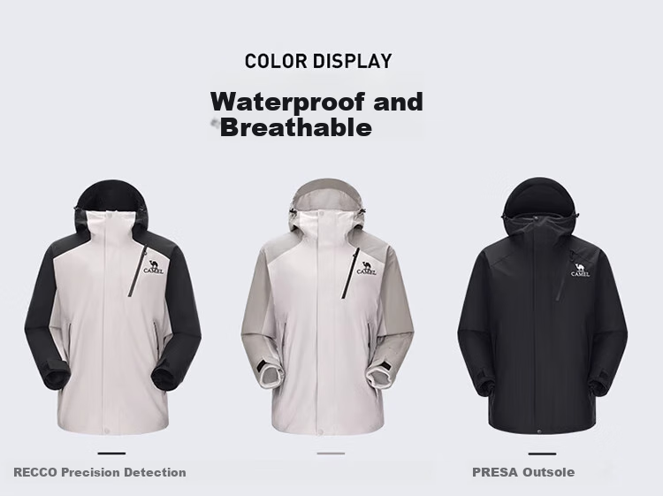 CAMEL [Wang Junkai's Style - Wangzhe Kaijia Evo], Outdoor Jacket, Three-In Rain Protection, Mountaineering Suit, 0780 17