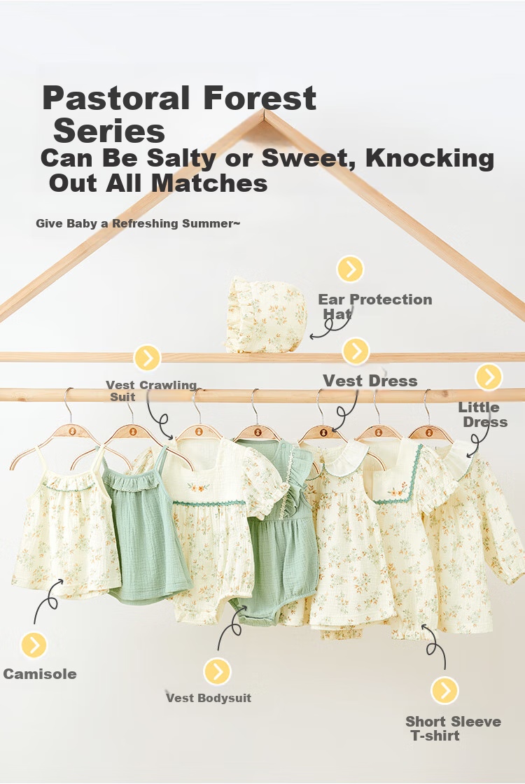 Wismorni Sleeveless Bodysuit for Infants, Thin Summer Style, Baby Girl Summer Outfit, Triangle Vest Romper, One-Piece Clothing 6