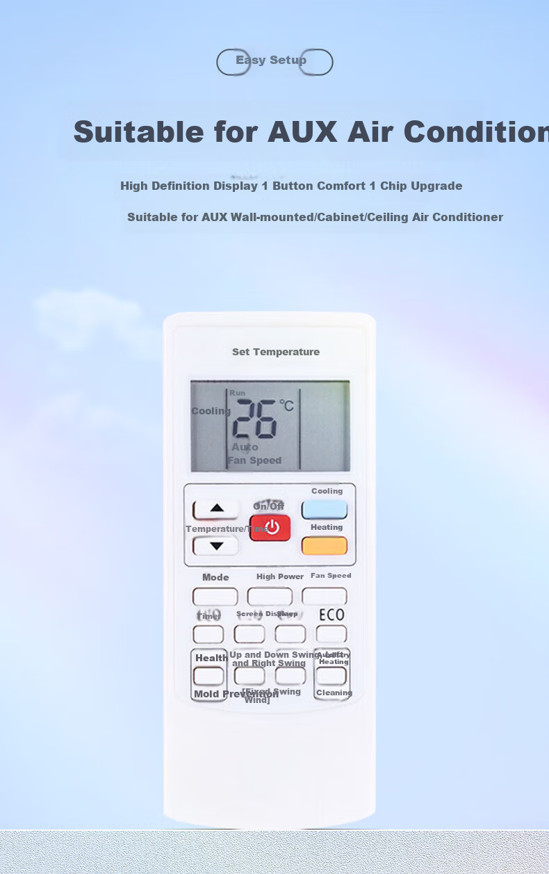 Beishi Universal Remote Control for AUX Air Conditioners, Compatible with Wall-Mounted Units, Floor-Standing Units, And Central Air Conditioning YKR-H/008 YKR-H/888 Backlit Version with Battery Included 1