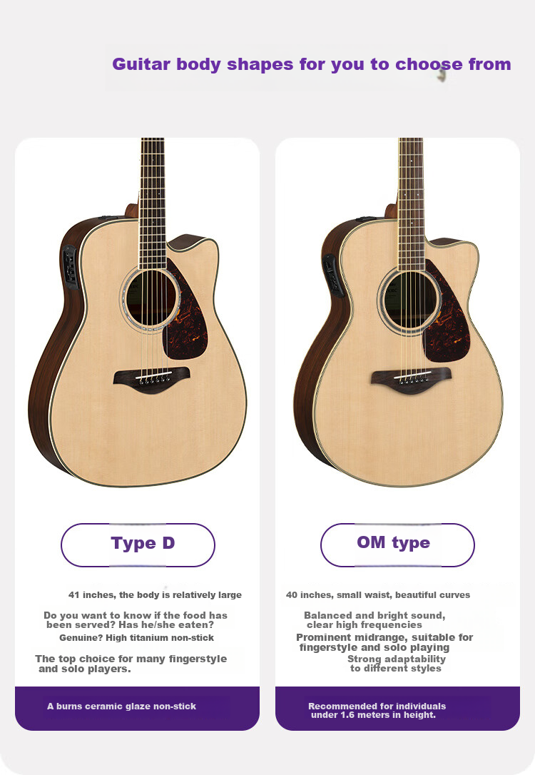 YAMAHA FGX830C Acoustic-Electric Solid Wood Top Guitar, Beginner Folk Guitar, Cutaway Guitar, 41-Inch Natural Wood Color 2