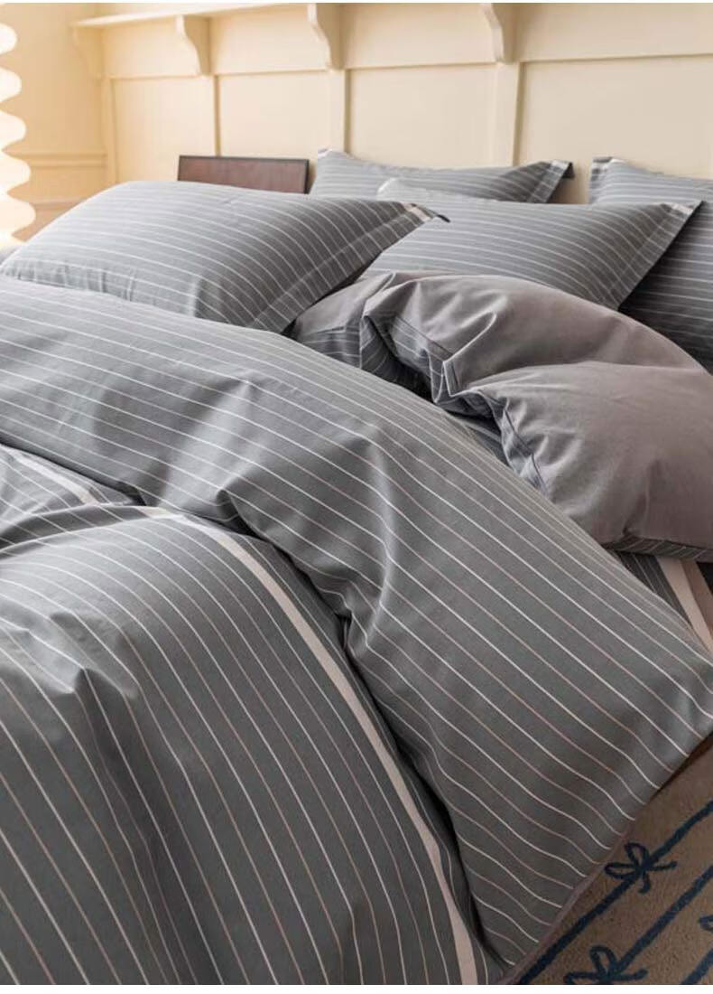 Grace 7A Antibacterial Brushed Bedding Set, Three-Piece, for Single Dorm Bed, Includes Bed Sheet And Duvet Cover, 1.5*2 Meters, Suitable for 1.2m Bed, Free Wings Desig 1