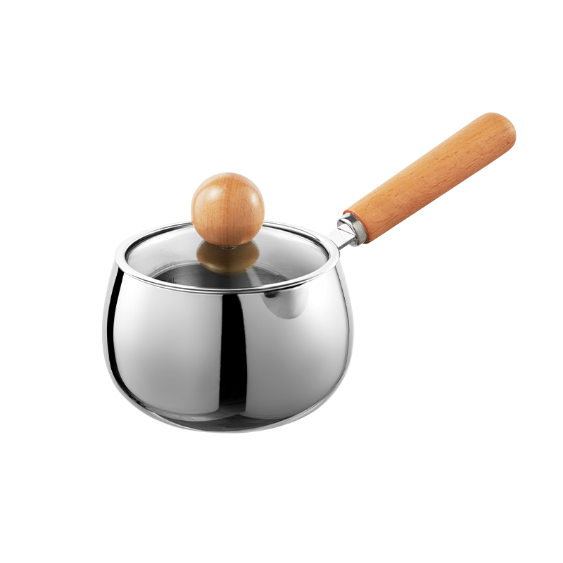 PLODON Baby Food Pot Milk Pot 316L Stainless Steel Non-Coated Soup Pot Small Frying Pan Steaming and Cooking Integrated Infant Food Pot