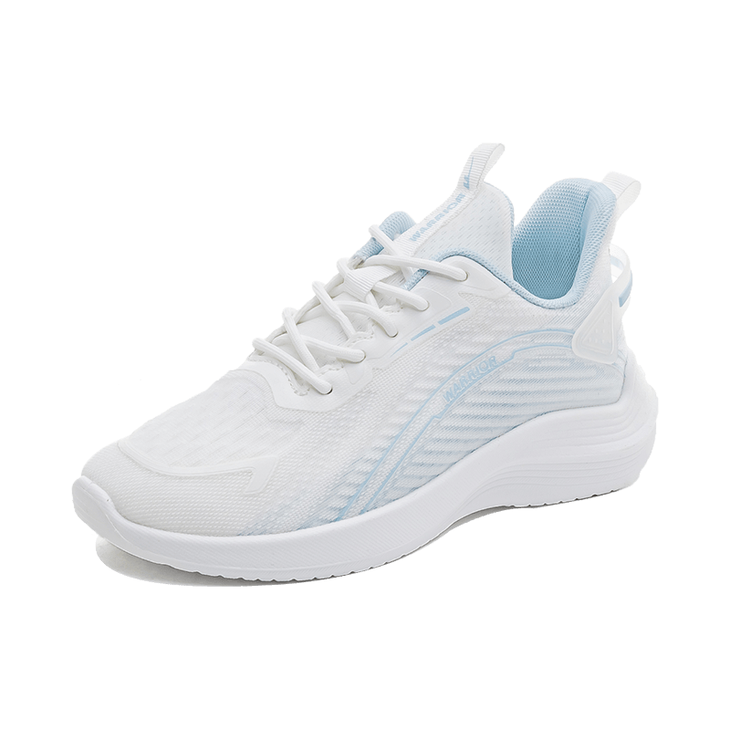 Huili Women's Mesh Sneakers, Breathable And Comfortable Casual Shoes, Ladies Running Shoes WXY1076, White And Blue, Size 39