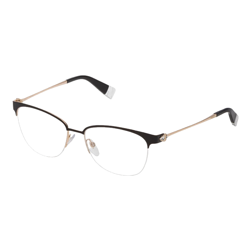 Furla Full-Rim Women's VFU188S Commuter Prescription Optical Eyeglass Frame 530304 Glossy Black