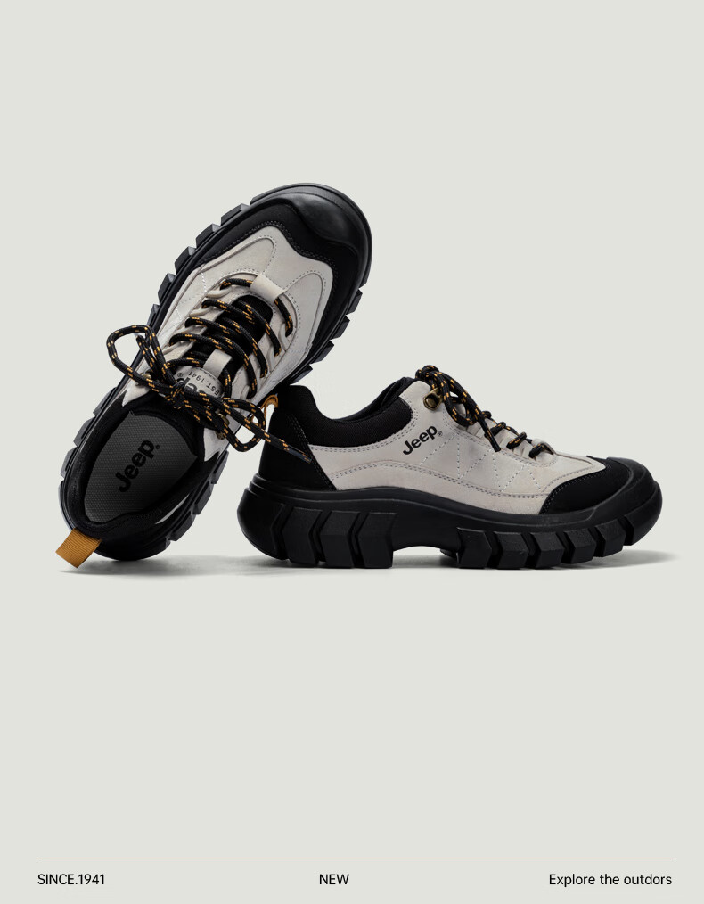 Jeep Women's Outdoor Hiking Shoes Autumn Winter Thick Sole Non-Slip Sports Shoes Trendy Casual Brown Red Size 35 8