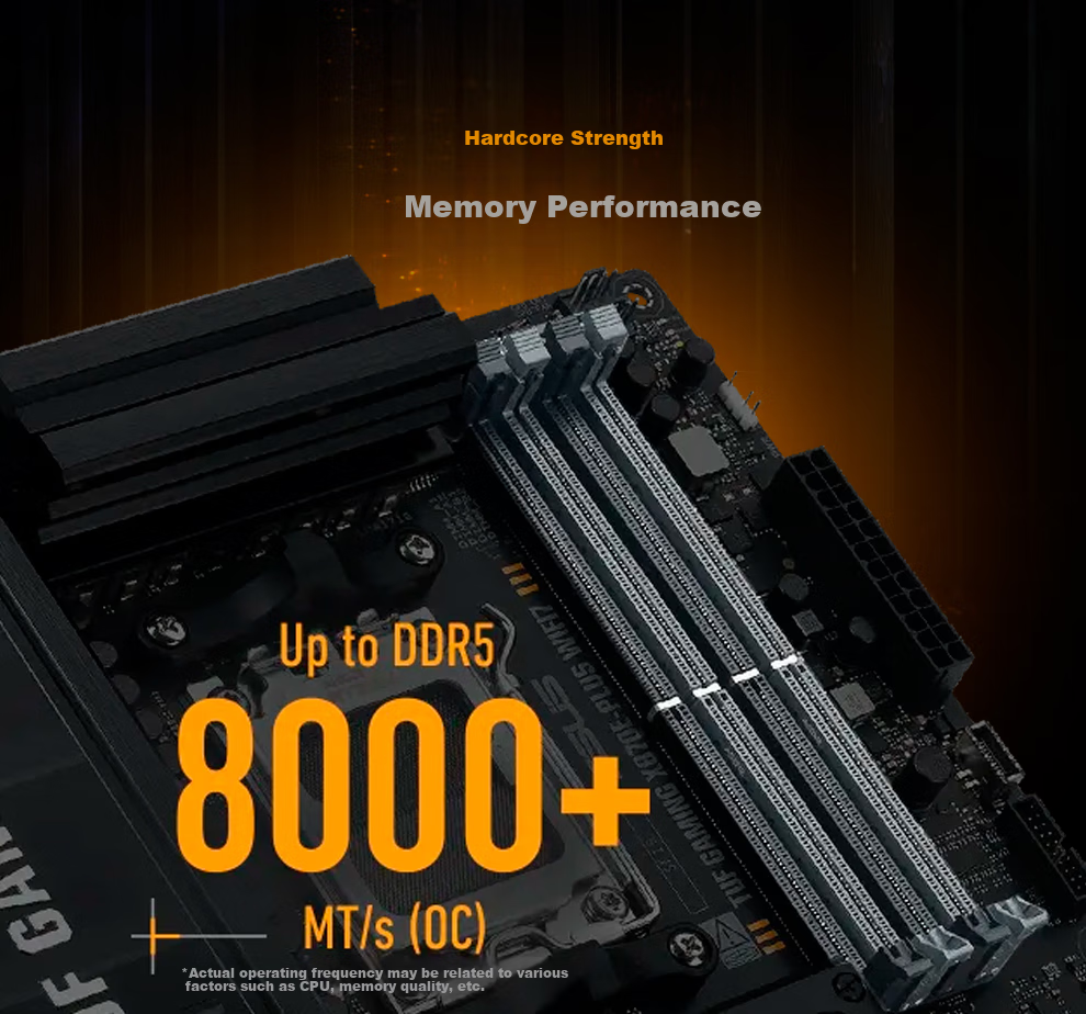 ASUS TUF GAMING X870E-PLUS WIFI7 Motherboard Supports CPU 9850X3D/9950X3D/9800X3D (AMD X870/socket AM5) 8