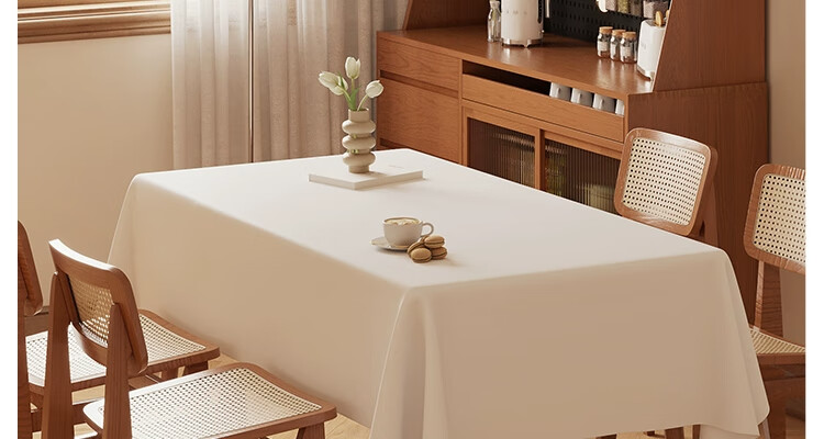 Langge 2026 New Luxury High-End Lambskin White Tablecloth, Washable Waterproof Oil-Proof Coffee Table And Dining Table Cover Mat 15