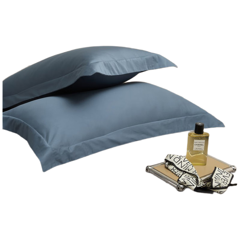 AVIVI Class A Pure Cotton Pillowcase, Dormitory Single Pillow Cover, Pure Cotton Pillowcase, One Piece, Chrysanthemum Blue, 48*74cm