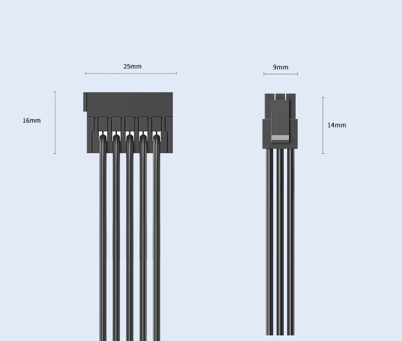 DOREWIN Small 6-Pin to SATA Hard Drive Power Cable for Lenovo Dell Computers, One-to-Two Hard Drive Connection Cable, Small 6-Pin to Dual SATA [50cm] 7