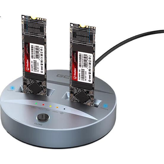Внешний корпус GODO M.2 SSD, двойной протокол NVME/SATA, USB 3.2 Gen 2, 10 Гбит/с, клонирование дисков, Type-C
