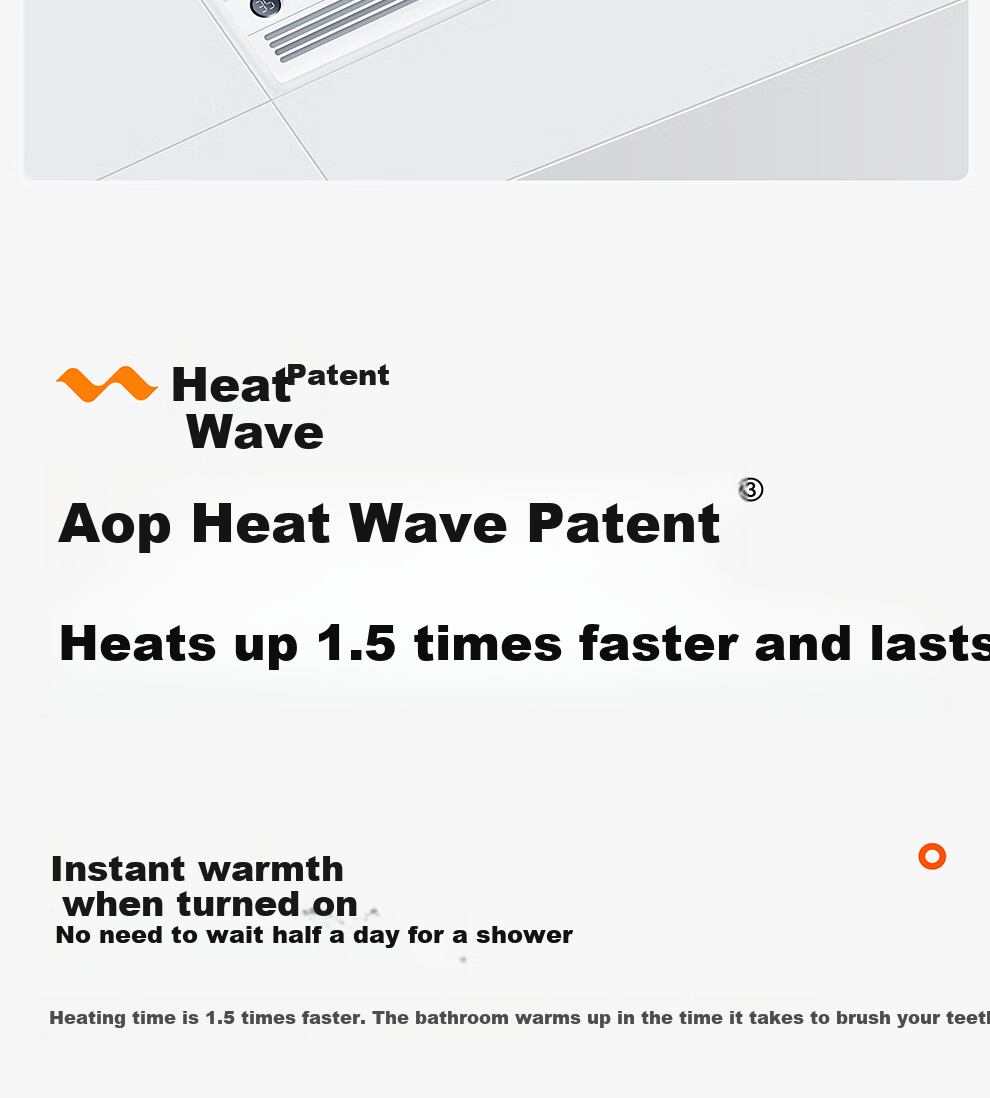AUPU Smart Bathroom Heater Hot Wave Series Intelligent AI Constant Temperature Scheduling Warm Room Wind Heating Exhaust Lighting Integrated SE2 8