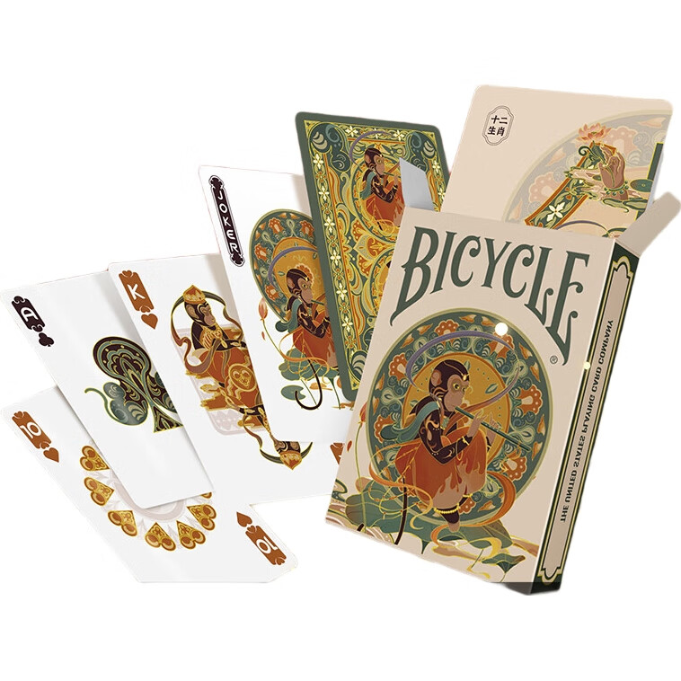 Игральные карты Bicycle, серия "12 знаков Зодиака", Обезьяна, китайский стиль Дуньхуан