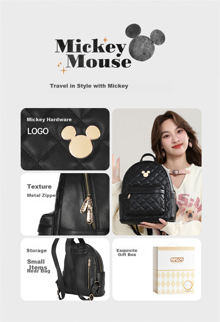 Disney Mickey Mouse Backpack, Women's Handbag Gift Box Set, Birthday Present for Girls, Day Gift for Female Friends 22
