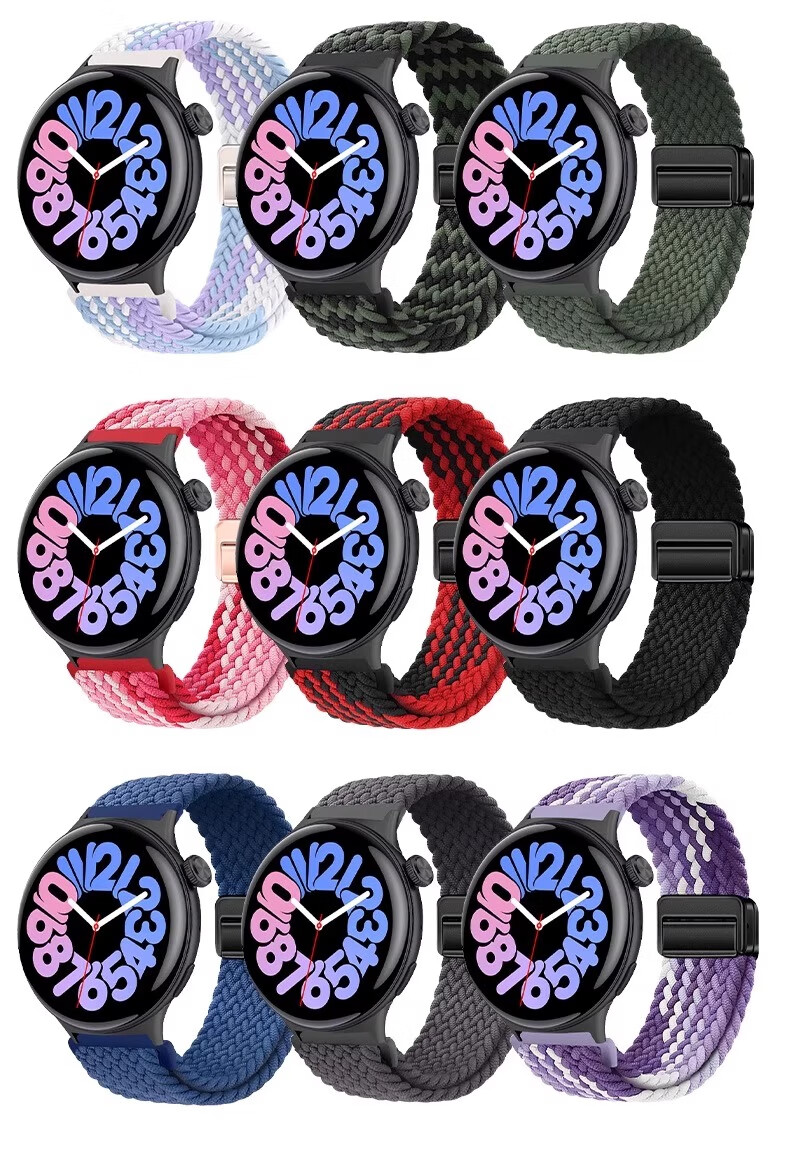 CHENSONG Compatible with Vivo/iQOO WATCH 5 Braided Nylon Loop Strap, Black Chocolate Color 4