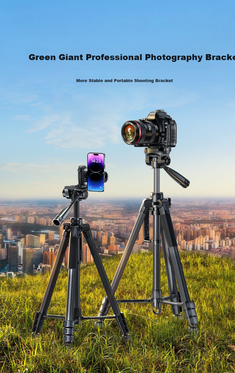 Llano Camera Tripod for DSLR, Mirrorless, Smartphone And Action Cameras Professional Grade Support Suitable for DJI Pocket 3, Fuji, Nikon, Sony Anti-Shake Shooting Tripod Portable Live Streaming 1