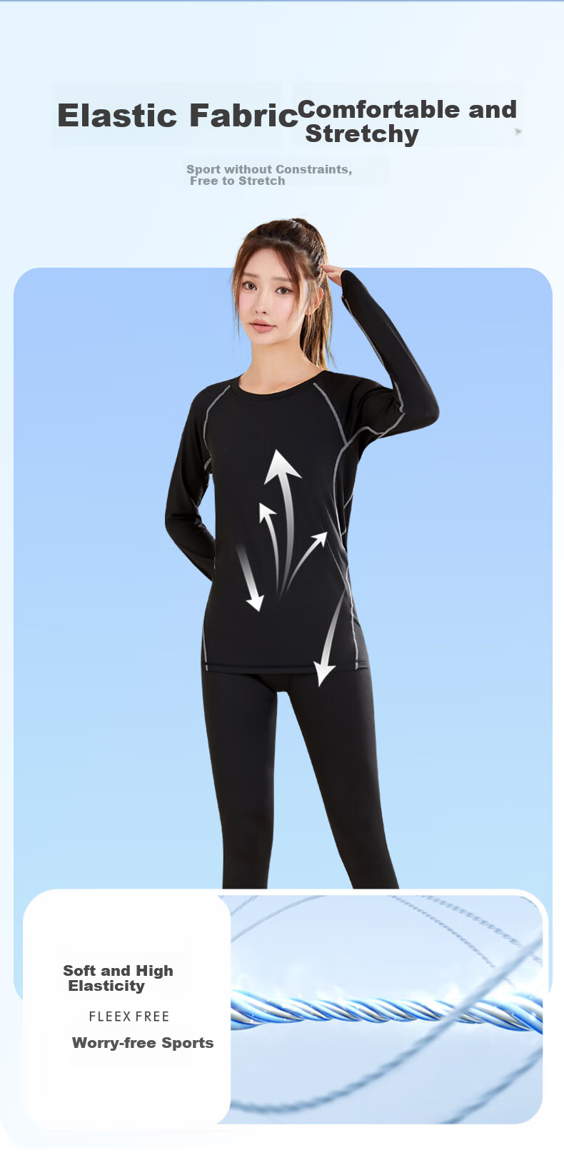Fandimu Sports Set for Women, Running Outfit, Yoga Track And Field Fitness Wear, Breathable High-Elasticity Basketball Badminton Training Clothes 2