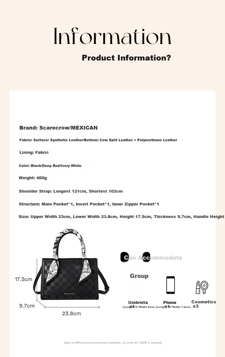 MEXICAN Handbag for Women, 2026 Cowhide Light Luxury Tote Bag, Shoulder Bag, Mom Bag, Valentine's Day Gift for Wife Or Girlfriend 42