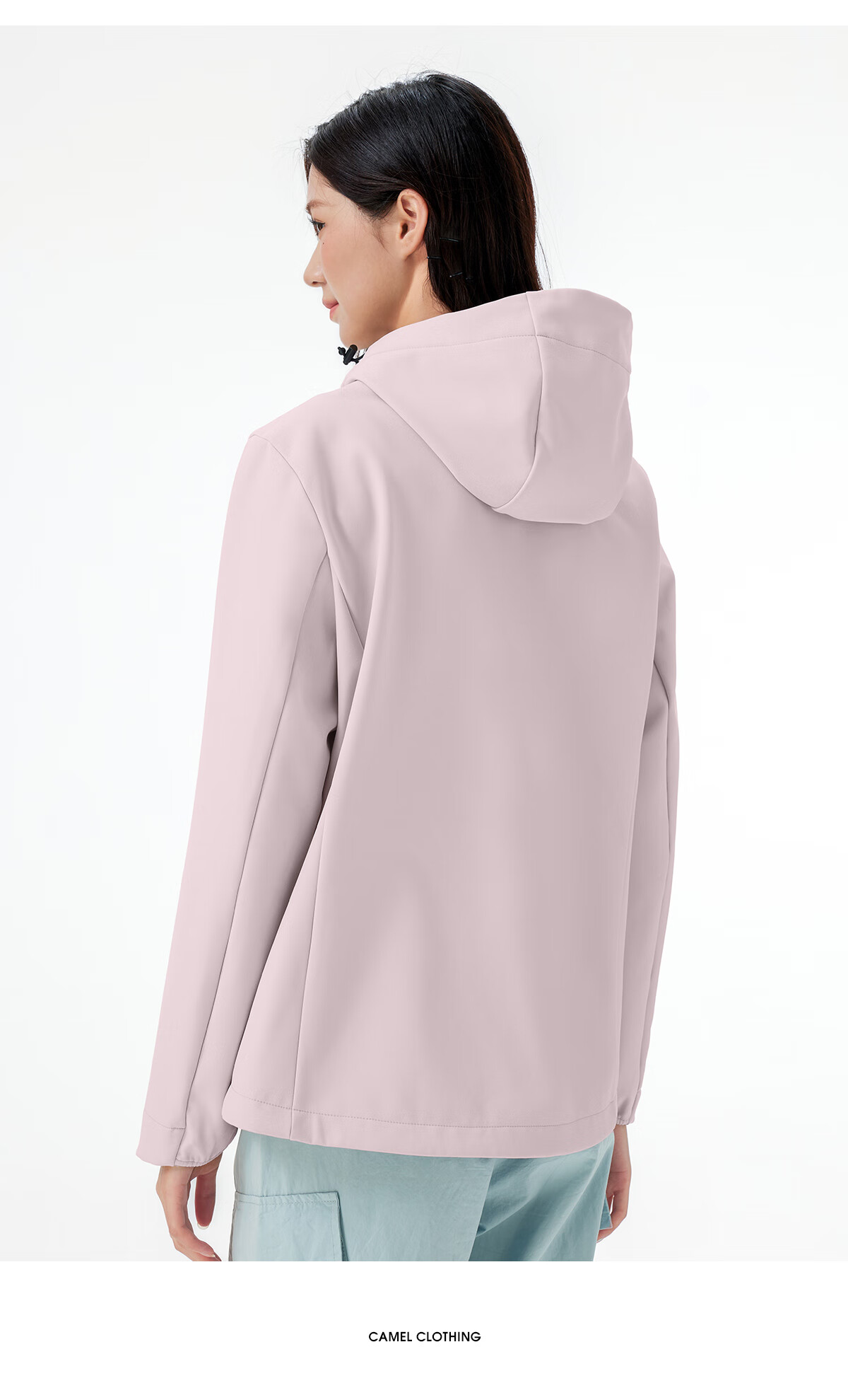 CAMEL Women's Softshell Jacket Fleece Lined Warm Anti-Static Windproof Waterproof Hooded Coat for Men 14