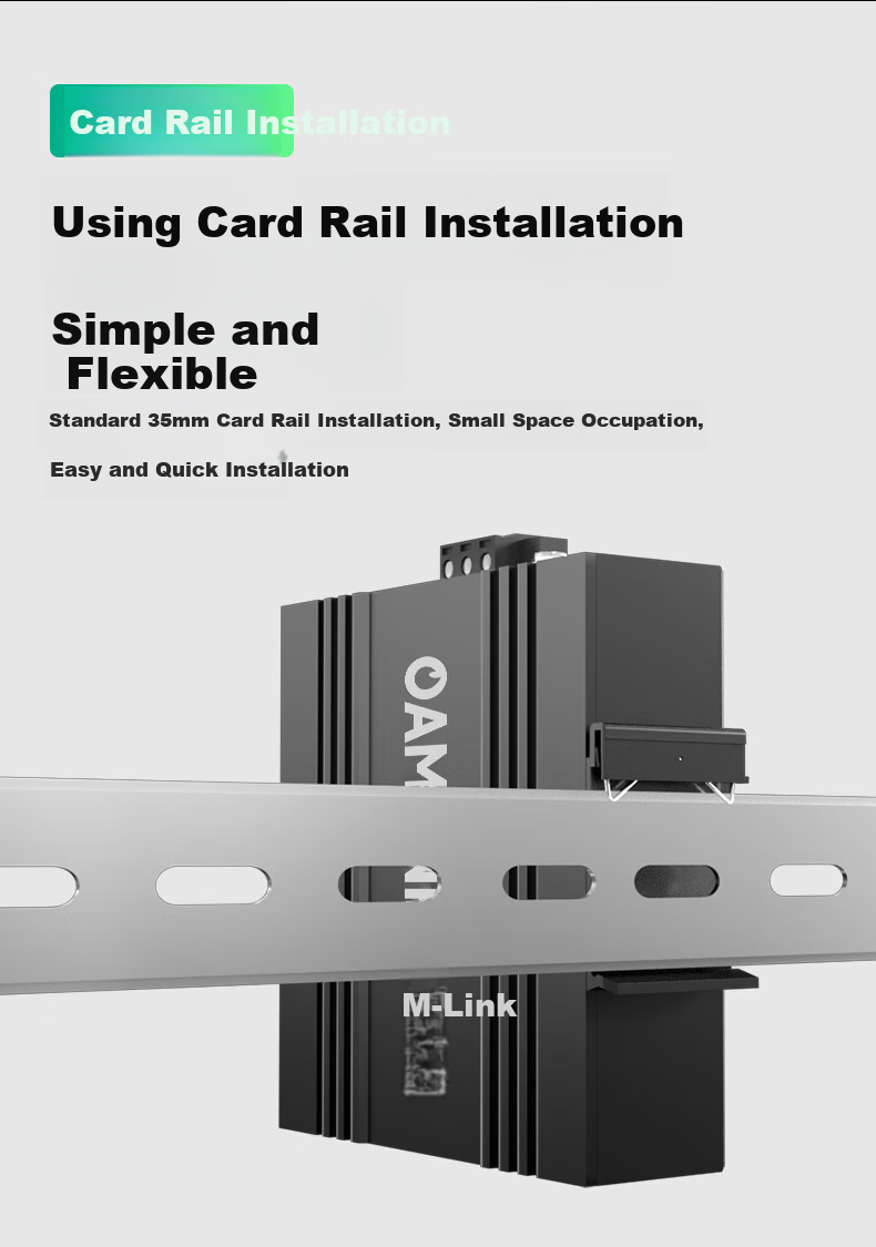 OAMLink Industrial Switch, 16 Ports, 100Mbps, Unmanaged, DIN Rail Mount, OAM-6000 8