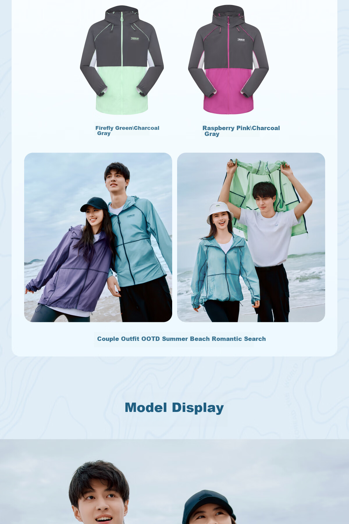 TOREAD Sun Protection Clothing Outdoor Skin Coat UV-Resistant Lightweight Thin Jacket for Men And Women, Cyan Purple, M 17