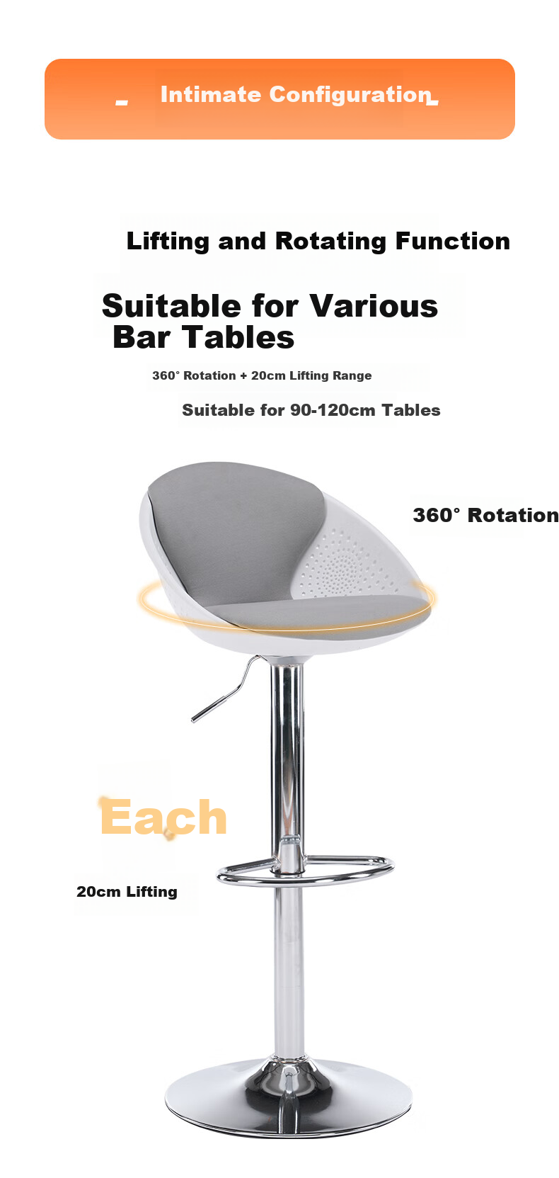 BECAUSES Bar Stool Adjustable Height Chair High Stool Swivel Chair Home Cashier Counter Chair Negotiation Chair 0181 Peacock Blue 10