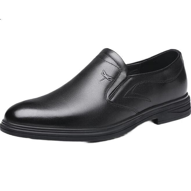 Мужские кожаные туфли RED DRAGONFLY, бренд Cowhide, деловые и повседневные туфли Monk, WLA240051E, черные, размер 39