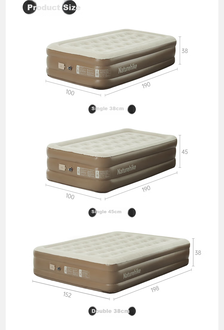 Naturehike Built-in Pump Inflatable Camping Mattress Outdoor Air Bed Home Sleeping Pad 18