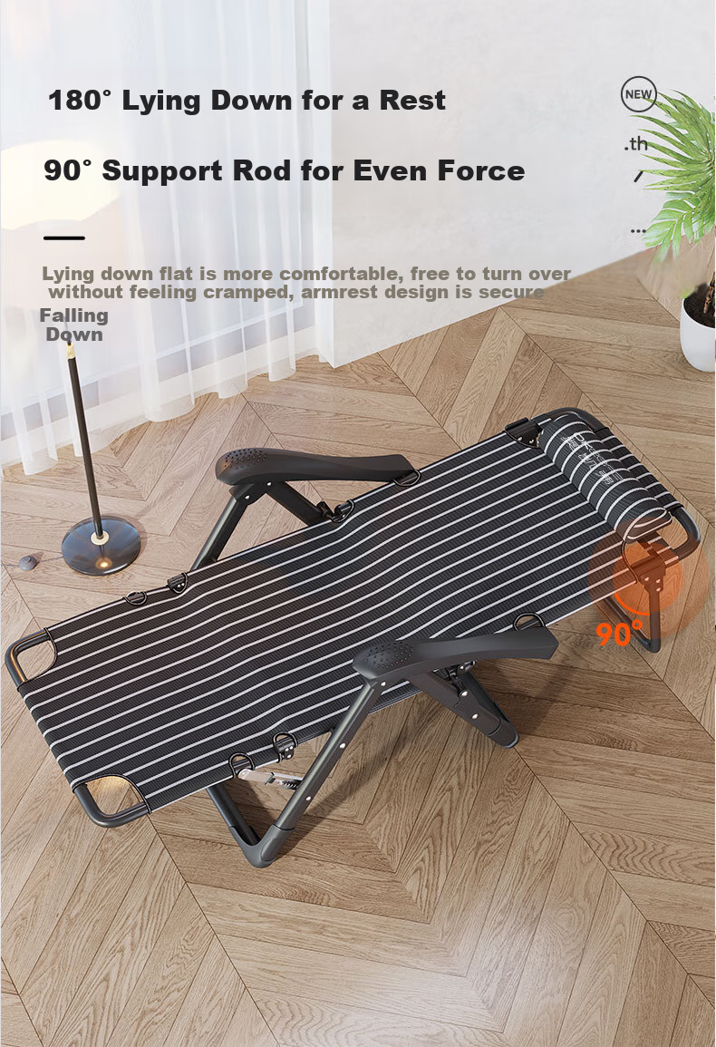 OKeefe Folding Bed, Lounge Chair, Office Nap Bed, Single Bed, Nap Chair, Accompanying Care Bed, Folding Chair, Camp Bed, 13 Adjustable Levels 3