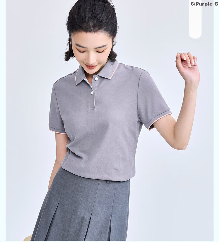 Giordano Women's Polo Shirt, Summer New Style, Turn-Down Collar Top, Pique Fabric Slim-Fit Short-Sleeve POLO Shirt for Women, 05311399 16