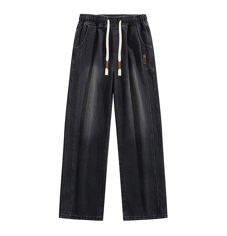 Warrior Men's Straight Leg Jeans American Style Wide Leg Casual Loose Gradient Pants 5011 11